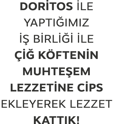 Doritos ile yapt  m z i  birli i ile  i  k ftenin muhte em lezzetine cips ekleyerek lezzet katt k!